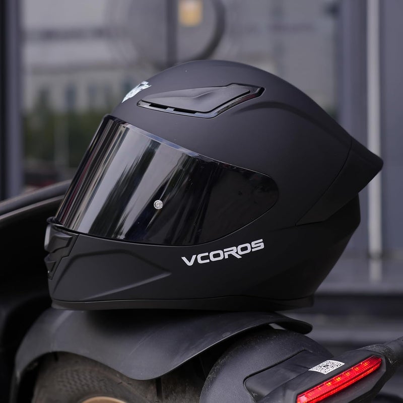 VCOROS Motorcycle Helmets Visor Shield WS-609 Full Face Helmet Visor Replacement Accessories (Black) - Image 2